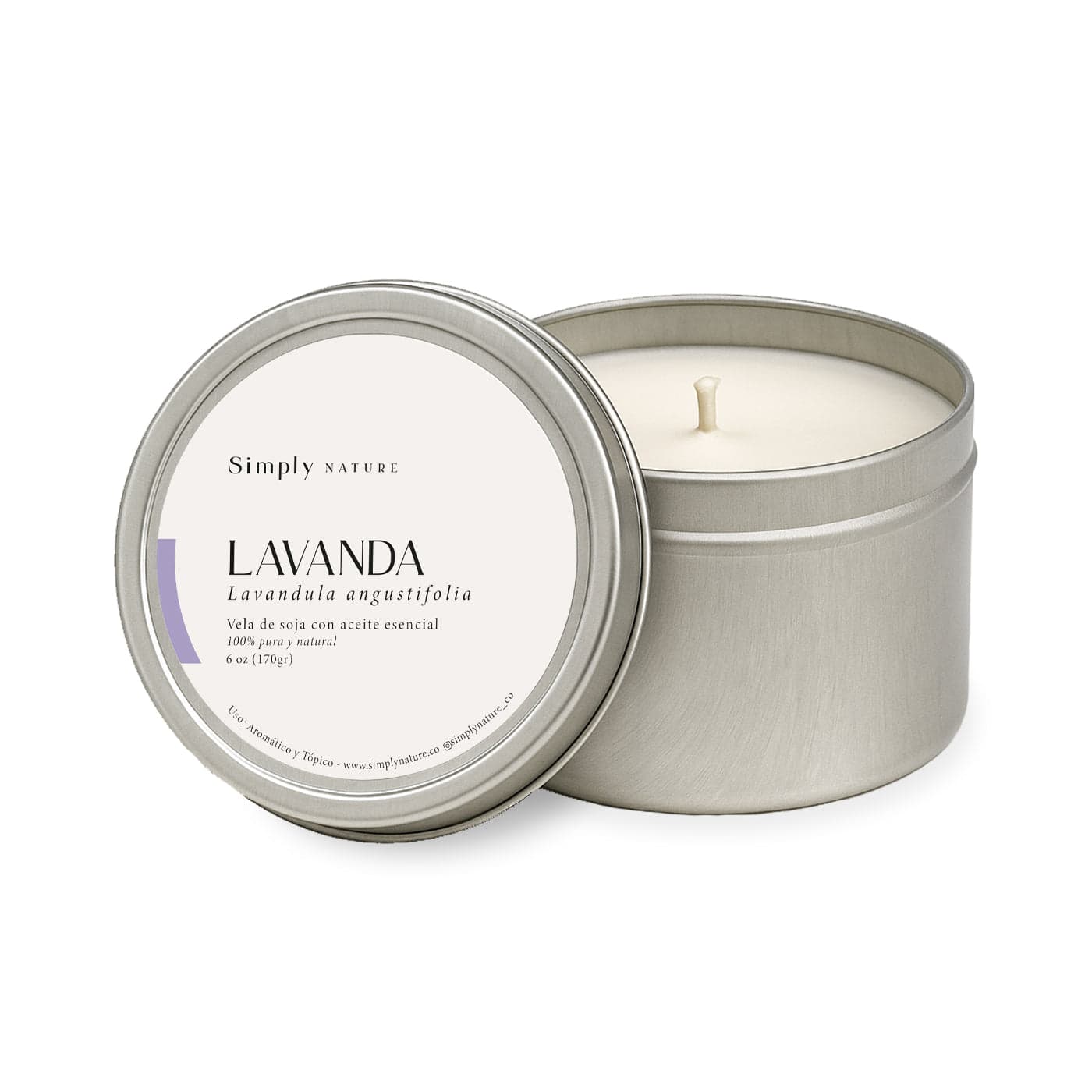 Vela de soja Lavanda